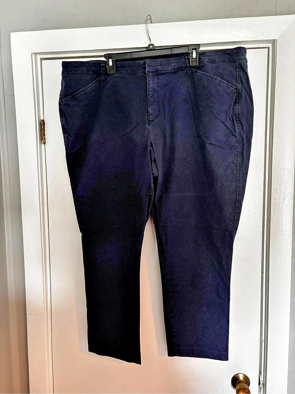 Old Navy Blue Pixie Pants Secret Smooth Pockets Size 24 Plus Long